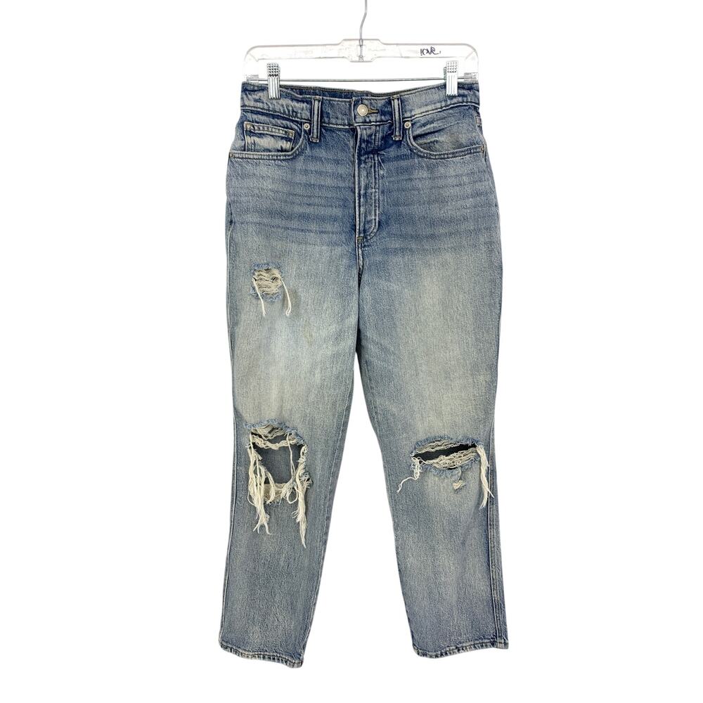 Lucky Brand High Rise Mom Jeans Womens Sz 8/29 Ankle Length Distressed *READ